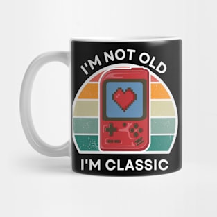 I'm not old, I'm Classic | Handheld Console | Retro Hardware | Vintage Sunset | '80s '90s Video Gaming Mug